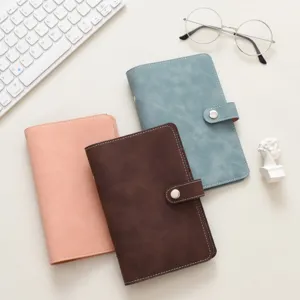 A6 Pelle PU Fogli Mobili Taccuino Raccoglitore Tasca Borsa Cerniera Vintage Diario Copertina Ufficio Scuola