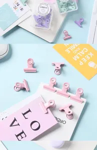 Clips metalicos pastel pinzas para papel pequenas pinzas de sellado para hogar y oficina