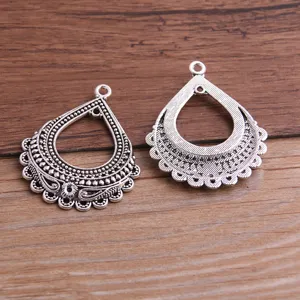 Accesorios joyeria aleacion estilo etnico colgante gota multi-agujeros manualidades