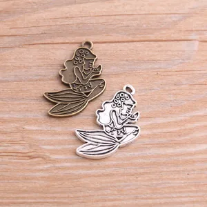 Colgantes de sirena de aleación accesorios de joyería DIY bronce antiguo plata artesanía detalle