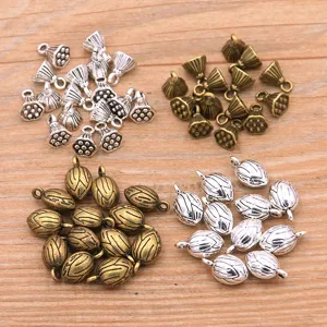 DIY Zinklegierung Lotussamenkapsel Anhänger Vintage Altsilber Bronze Botanische Charms Für Schmuckherstellung Basteln Taschenzubehör