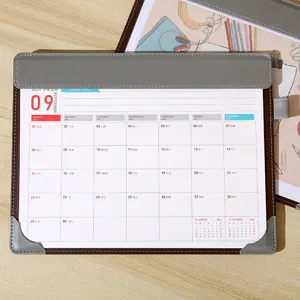 Calendario da Tavolo 2025 Tappetino per Mouse in Pelle PU Planner Minimalista