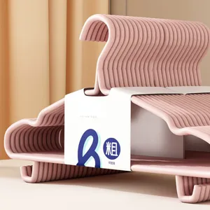 Perchas de Acero Inoxidable Recubiertas de Plástico Resistentes Perchas Antideslizantes Gruesas Para Armario
