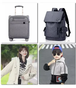 Detail view showing luggage backpack and clothing application scenarios for zipper repair parts.