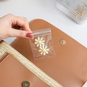 Clear anti-oxidation jewelry storage bags portable transparent ziplock pouches for small items.