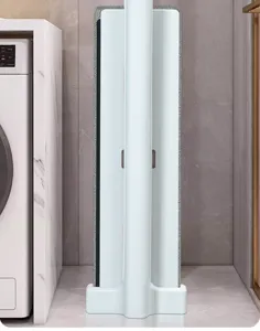 Balai plat domestique sans lavage à la main, nettoyeur de sol moderne en finition blanche.