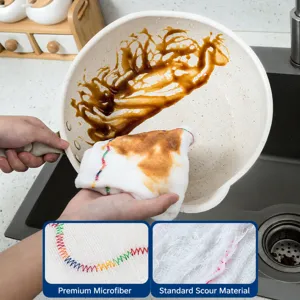 Kitchen oil-resistant dish cloth, high absorbency and easy cleaning cleaning towel for daily use.