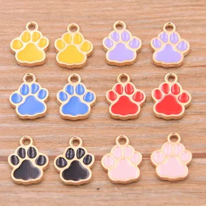 Dijes de Aleación de Pata de Animal para Hacer Joyas DIY Lindos Colgantes de Pata de Gato Perro Oso Esmaltados Accesorios de Joyería Hechos a Mano