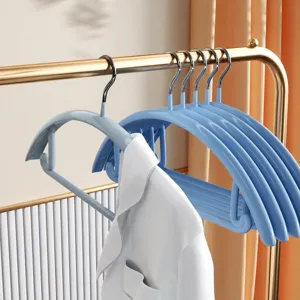 Non-slip dipped plastic clothes hangers, shoulder protection coat hangers for closet storage.