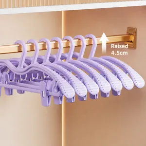 Household Plastic Underwear Hangers Multi-Functional Non-Slip Clothes Hangers With Clips Seamless Bra Drying Hanger Pants Clip