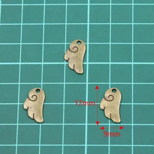 Bronze alloy wing charms 9x17mm DIY jewelry making pendants for bracelet accessories craft items