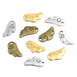 3 Colors DIY Alloy Cloud Wings Charms 9x17mm Jewelry Pendant Bracelet Making Accessories
