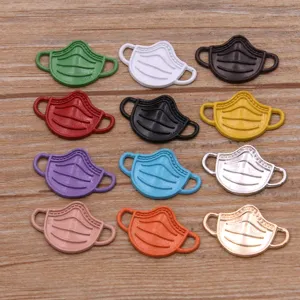 Connecteurs de Bijoux en Alliage en Forme de Masque Breloques de Masque Facial Colorées pour Collier Bracelet Artisanat DIY Bijoux