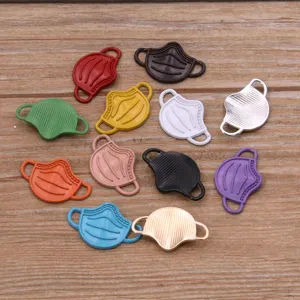 12 couleurs masque forme metal connecteurs breloques diy fabrication de bijoux