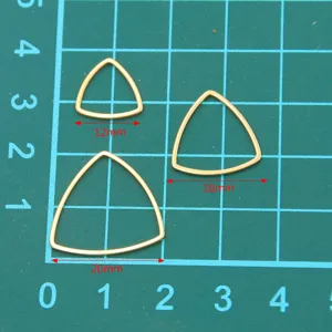 Breloques géométriques en acier inoxydable doré pour la fabrication de bijoux DIY 12 16 20mm