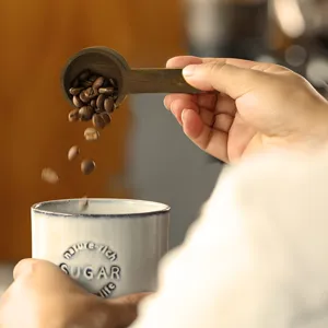 Cucchiaio da caffè in legno cucchiaio dosatore per chicchi tè latte in polvere dettaglio