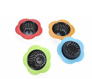 Filtre d'evier en forme de fleur en plastique multi-couleur accessoire de cuisine
