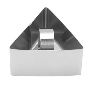 Stampo professionale per torta triangolare in acciaio inossidabile per pasticceria.