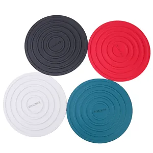 Ronde siliconen hittebestendige mat antislip onderzetter pan schaal tafel beschermer set