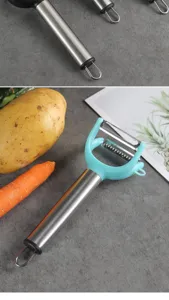 Éplucheur de légumes double en acier inoxydable outil de cuisine pour fruits et maison