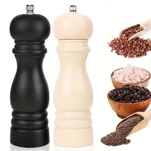 Macinapepe Manuale in Legno Con Nucleo in Ceramica Spessore Regolabile Macina Spezie E Sale per Cucina