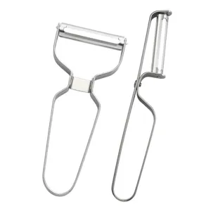 Set pelador de verduras y frutas de acero inoxidable, herramienta de cocina afilada.