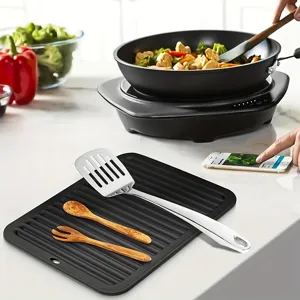 Kitchen Silicone Heat Resistant Mat Draining Mat Thickened Anti Slip Table Mat Waterproof Dish Drying Pad