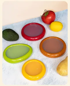 Silicone food preservation covers stretch lids elastic kitchen seal fresh keeping lids.