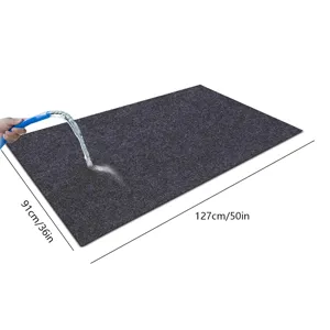 Alfombra ignifuga para foso de fuego al aire libre impermeable para barbacoa 91x127cm