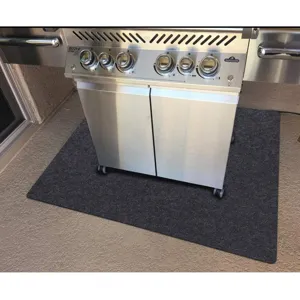 Alfombra ignífuga para barbacoa al aire libre, protector de suelo resistente al calor para parrilla.