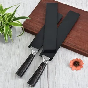 Portable Plastic Knife Sheath Flocked Blade Protective Cover Kitchen Chef Fruit Knife Storage Protector Safety Case