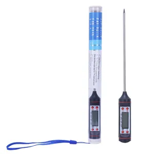 Digitales Fleischthermometer mit Edelstahlsonde und Schutzhülle für Küche und Grill BBQ.