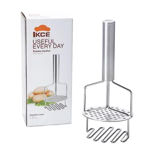 Double Layer Stainless Steel Potato Masher Heavy Duty Potato Ricer Fruit Vegetable Mashing Tool Kitchen Cooking Gadget