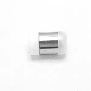 Stainless steel metal tube plug detail view, durable hardware accessory component for various uses.