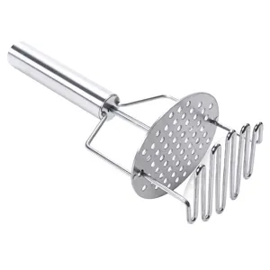 Professional stainless steel potato masher heavy duty dual layer fruit vegetable press