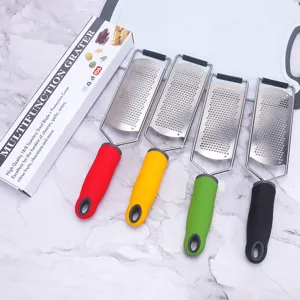 Stainless Steel Lemon Cheese Grater Multi-Functional Potato Slicer Peeler with Cleaning Brush Modern Kitchen Tool