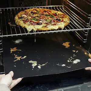 Reusable Teflon oven liner and BBQ grill mat, non-stick heavy duty heat resistant baking sheet.