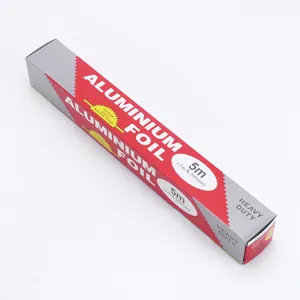 Heavy duty aluminium foil roll 5m by 300mm for kitchen baking roasting and daily food storage use.