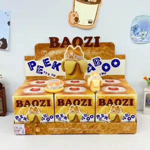 Cute Flocked Cat Blind Box Figures Kitchen Hide And Seek Series Small Animal Statue Desktop Decoration Collectible Toy Surprise Box