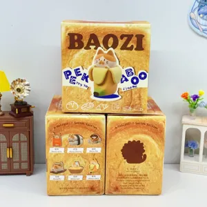 Kitchen peekaboo blind box cute cat flocked toy creative desktop collection ornament gift