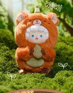 Cute curly sheep plush blind box vinyl head soft toy healing trendy collectible moss forest decor