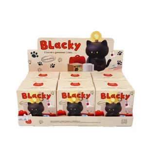 CAT-03 süße schwarze Katze Blindbox kreative Glühbirne Spielzeug Desktop Dekoration