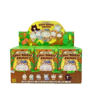 TOP TOY Gyun Rodent Friends plush blind box display box cute animal vinyl toy set for kids.