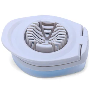 Multi-functional 3-in-1 egg slicer with stainless steel wire for precise cutting details.