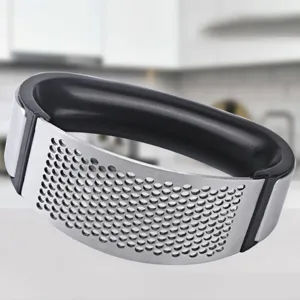 Stainless steel garlic press rocker kitchen manual garlic mincer ginger crusher tool
