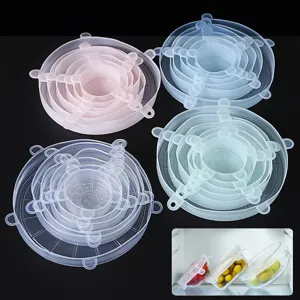 Reusable Silicone Stretch Lids Elastic Food Cover Bowl Pot Kitchen Accessories Fresh Keeping Covers