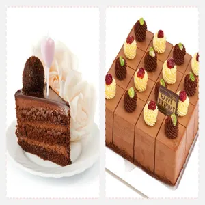Gedetailleerd overzicht van een heerlijke chocolademoussetaart met feestelijke decoratie.