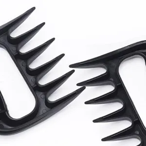 Zwarte kunststof vleesklauwen voor barbecue, pulled pork shredder keukenhulp hoofdafbeelding