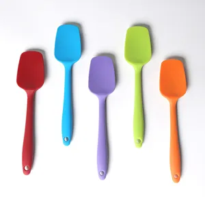 Set de mini espátulas de silicona de colores, rascador de repostería para pasteles y crema.