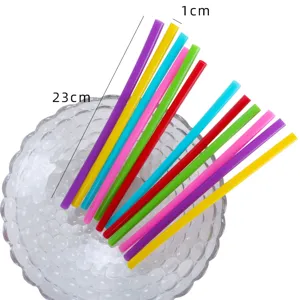 Reusable Silicone Drinking Straw Colorful Food Grade Flex Tubes For Cola Bubble Tea Kids Daily Kitchen Drinkware